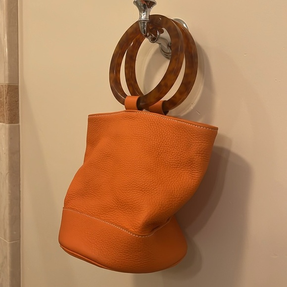 Simon Miller | Bonsai 20 Leather Bucket Bag - Sponge Orange - Picture 4 of 6